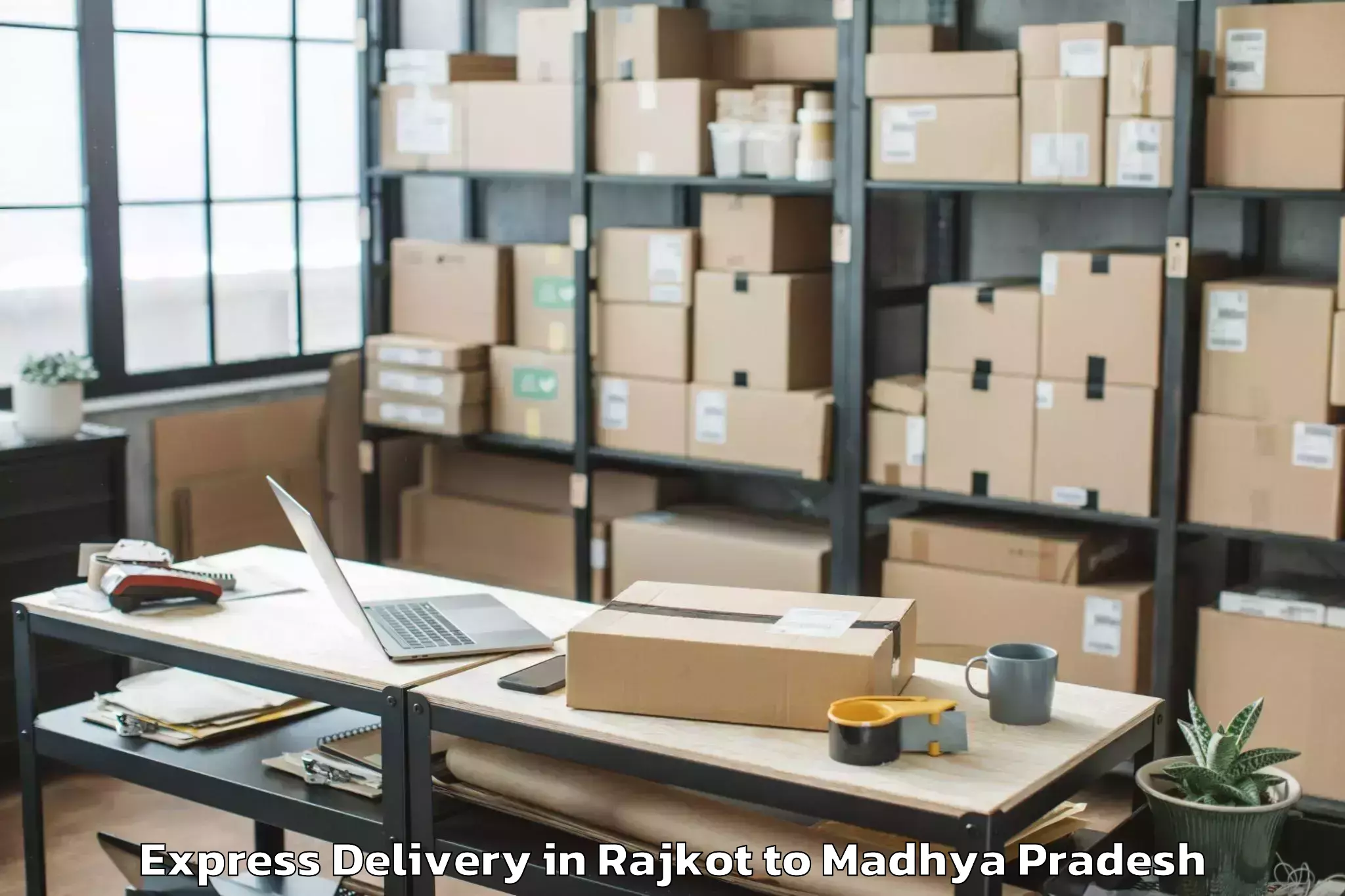 Leading Rajkot to Nasrullahganj Express Delivery Provider